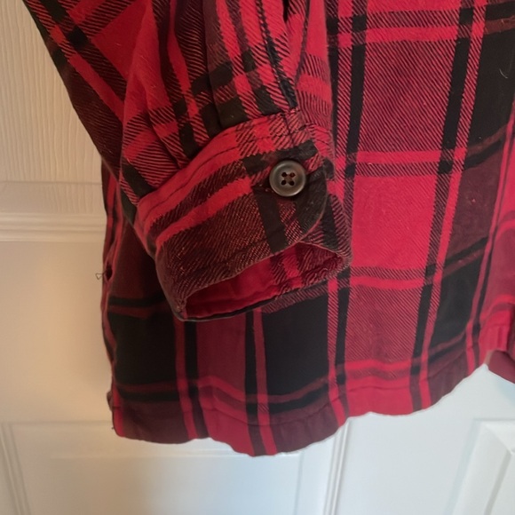 High Sierra Jacket Shacket Flannel Fleece Large red plaid - Picture 8 of 9